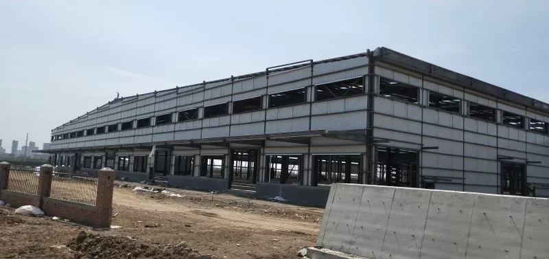 Prefab модулдук болот каркас логистикалык кампа куруу